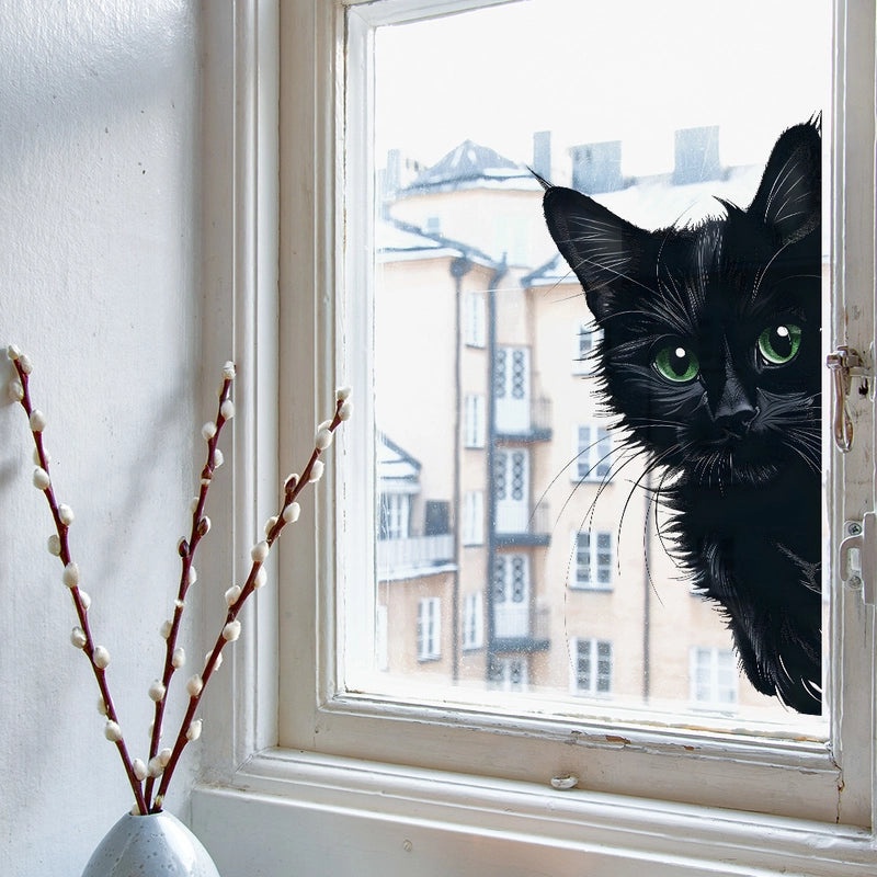 Adorable Cat PVC Wall Decal for Window Decoration | Home Decor & Wall Stickers