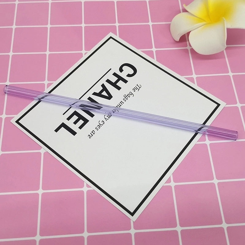 Stylish Single Solid Color Glass Straw for Reusable Drinkware | Kitchen & Dining Accessories