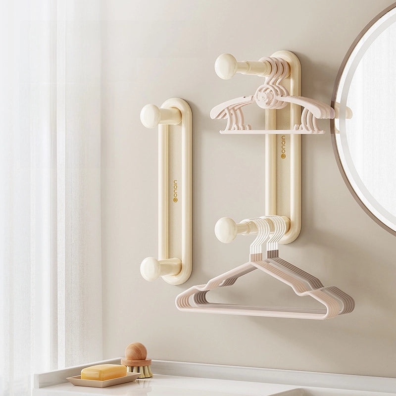 Wall-Mounted Hanger Rack Punch-Free Space Saver Organizer for Balcony Storage|Home Storage & Organization