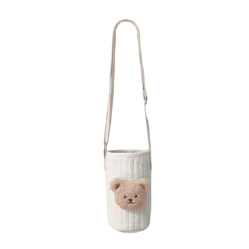 Adorable Bear Pattern Fabric Cup Sleeve 1pc | Drinkware Accessories