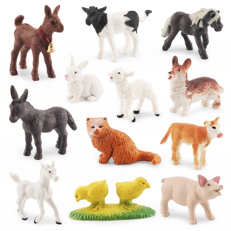Mini Farm Animal Models Set|Home Decor & Miniatures