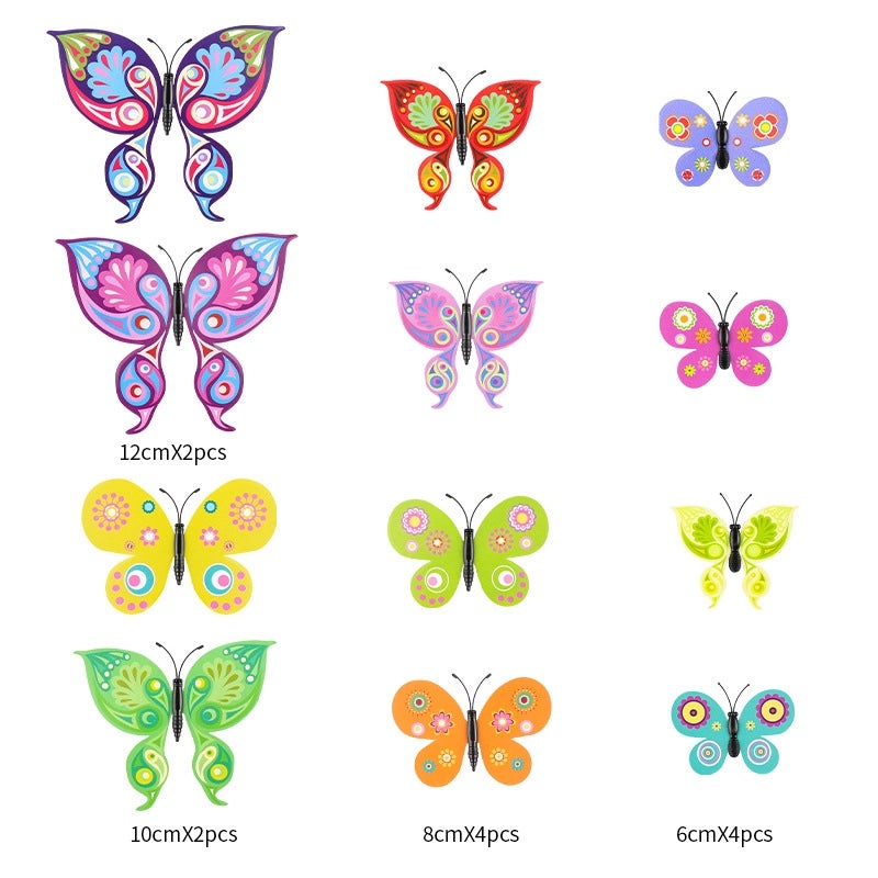 Creative Waterproof Butterfly Wall Stickers Self-adhesive PVC Home Decor Background|Home Decor & Wall Stickers