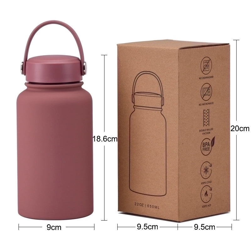 Stainless Steel Water Bottle Single Piece Casual Solid Color | Drinkware & Hydration