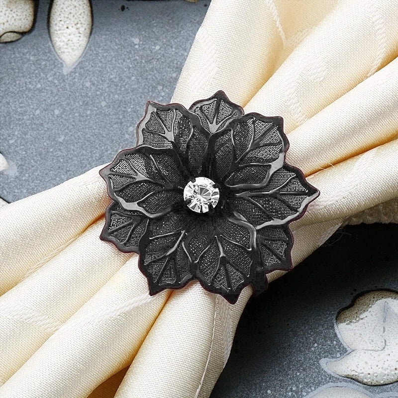 Stylish Floral Stainless Steel Napkin Holder Single Piece|Dining Accessories