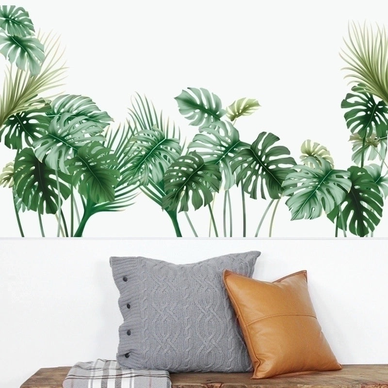 Tropical Vacation Plant PVC Wall Decal for Home Decor | Wall Art Stickers