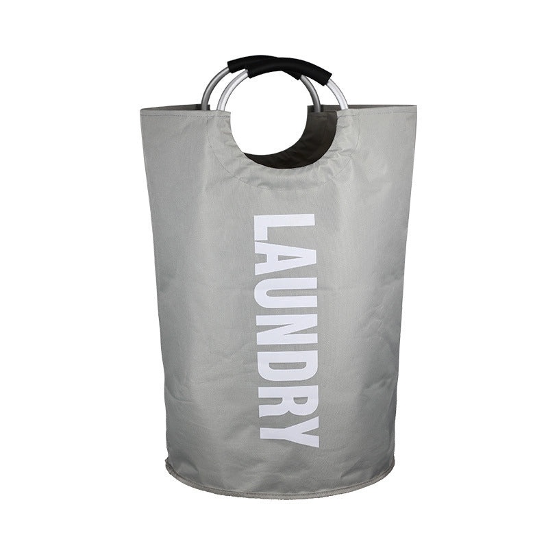 Large Capacity Laundry Bag with Double Layer Oxford Cloth and Round Aluminum Handle | Home Storage & Organization