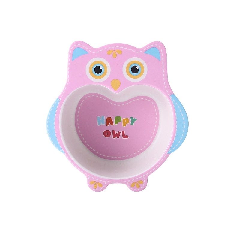 Adorable Cartoon Bamboo Fiber Kids Tableware Single Piece|Kitchen & Dining