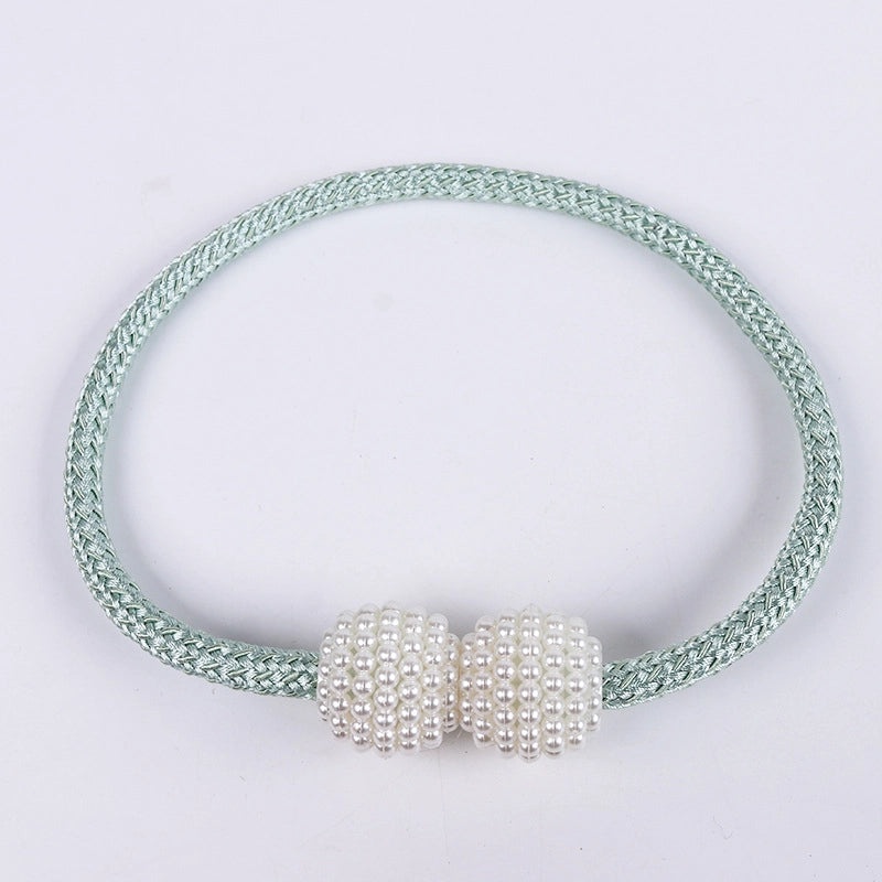 Retro Elegant Geometric Pearl Curtain Tieback for Home Decor