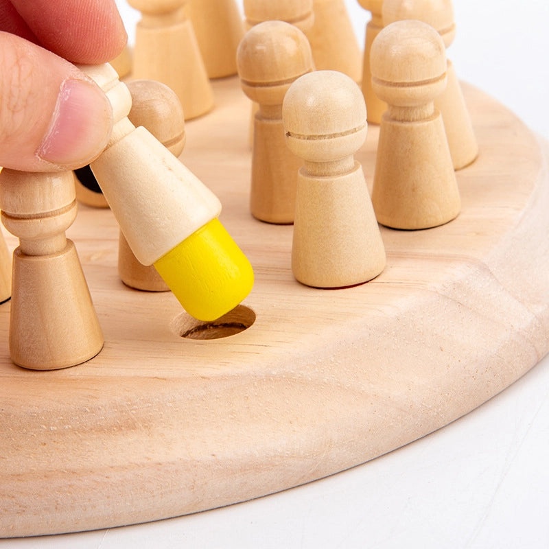 Colorful Wooden Memory Chess Educational Toys for Kids Early Learning Mind Training | Educational Toys