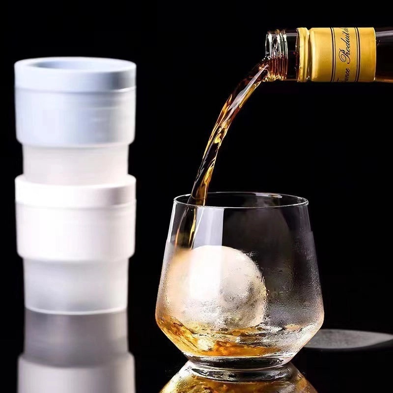 Ice Hockey Silicone Whiskey Mold Small Round Sphere Ice Cube Maker Easy Demoulding|Kitchen & Dining Accessories