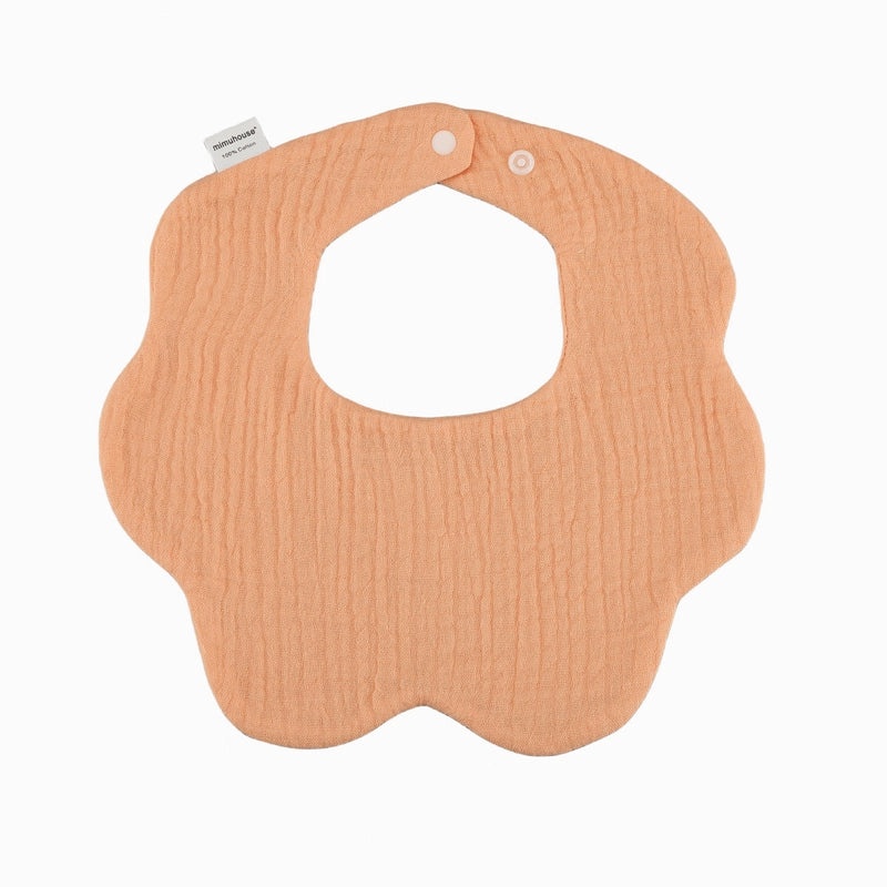 360 Degree Petal Shape Baby Bib Soft Cotton Newborn Saliva Towel Adjustable Infant Drool Bib|Baby Accessories