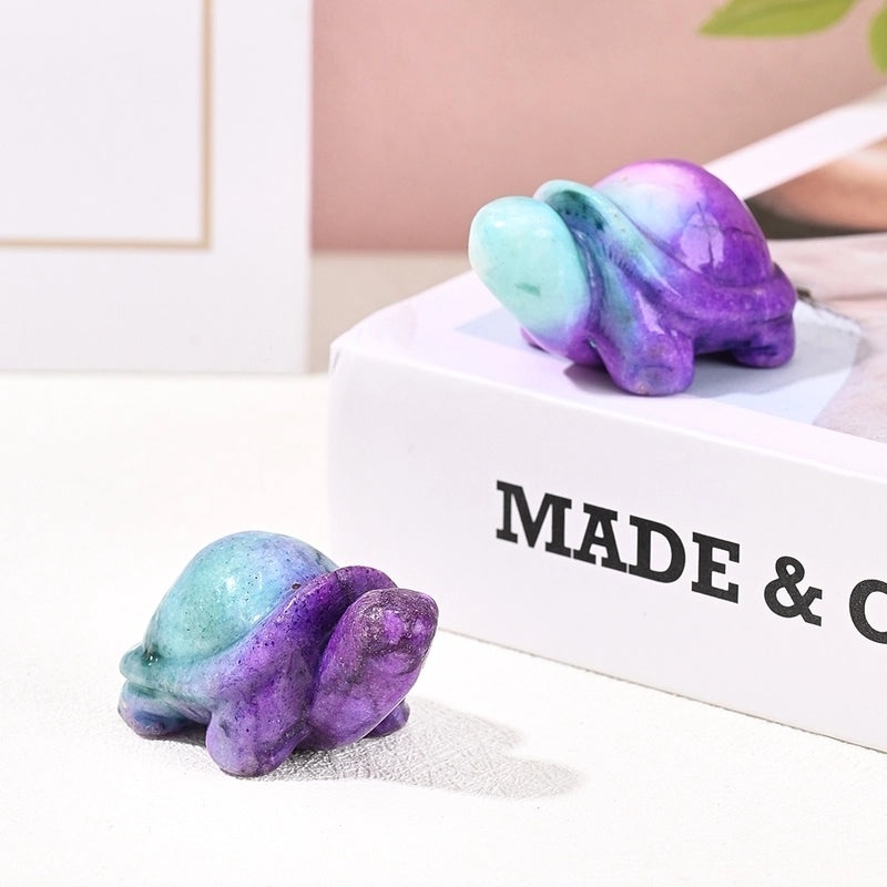 Handcrafted Minimalist Tortoise Figurine with Natural Stone Accents|Home Decor & Ornaments