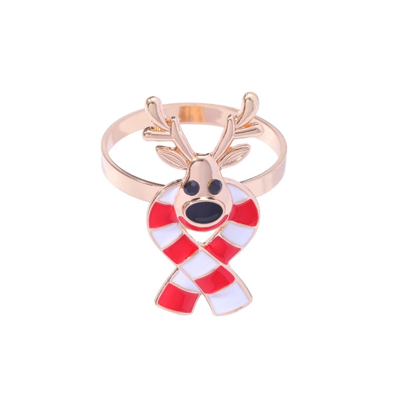 Festive Christmas Tree and Bell Alloy Napkin Ring for Holiday Table Decor | Holiday Tableware & Decor