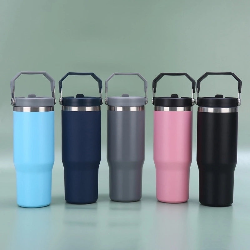 Retro Solid Color Stainless Steel Thermos Cup 304 & 201 Durable Insulated Mug | Drinkware & Thermoses