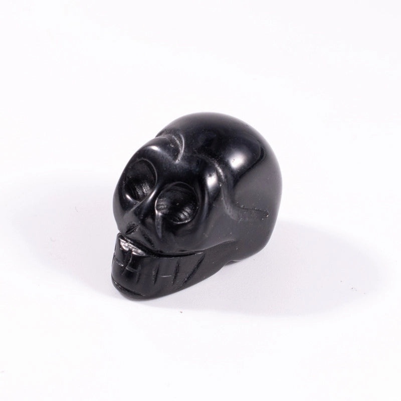 5-Piece Halloween Minimalist Skull Gem Obsidian Artificial Decorations|Home Decor