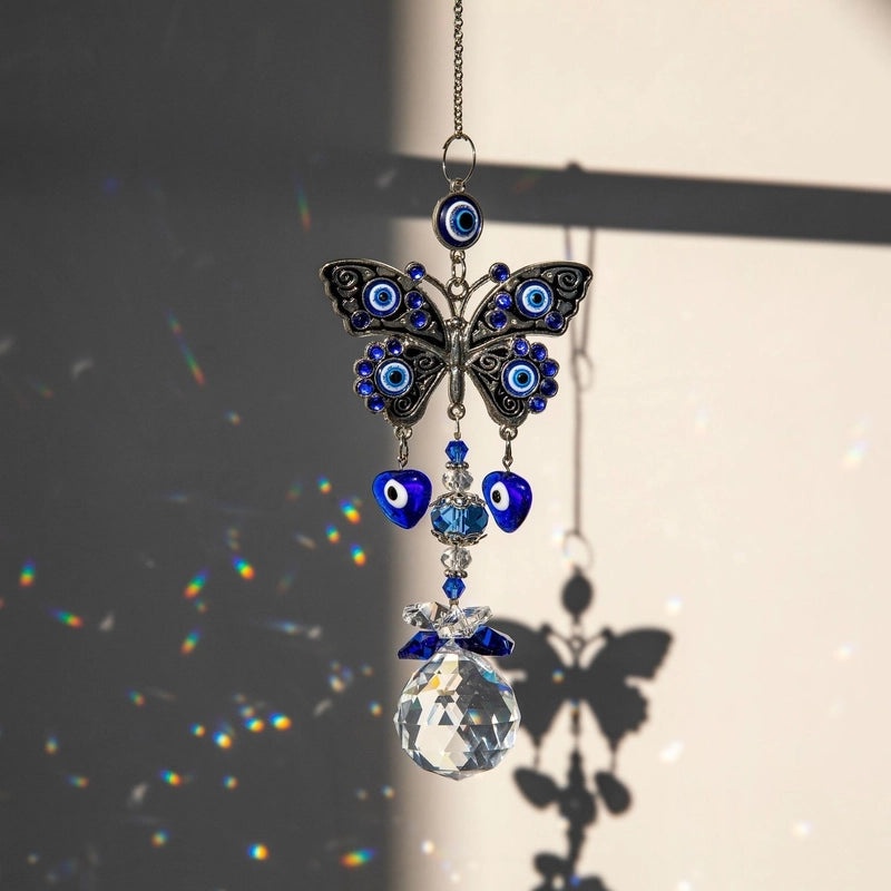 Elegant Demon Eye Crystal Sun Catcher Pendant|Home Decor & Lighting
