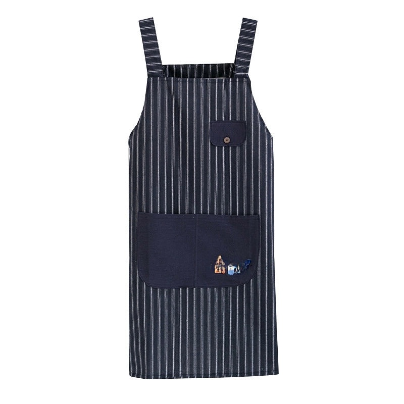 Floral Cotton Apron for Men & Women | Kitchen & Workwear | Artistic, Creative, Household Bib | Fashionable Waiter Uniform | Home Cooking Apron|Ki