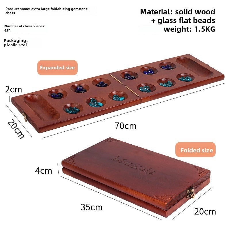 Solid Wood African Chess & Mancala Puzzle Game for Kids | Toys & Games