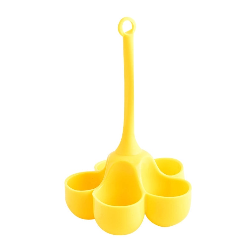 Creative 5-Hole Silicone Egg Cooker High Temperature Resistant Food Grade Egg Steamer for Kids Complementary Meals | Kitchen Tools & Accessories