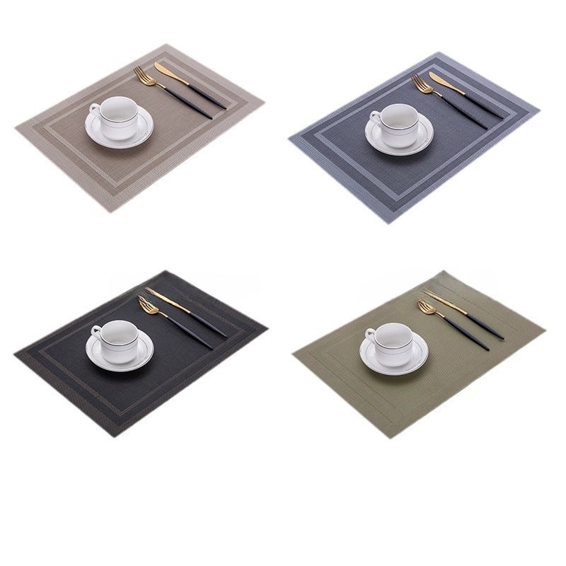 Chuangmu Nordic PVC Woven Placemat Double Frame Insulated Dining Table Mat for Home and Hotel|餐垫