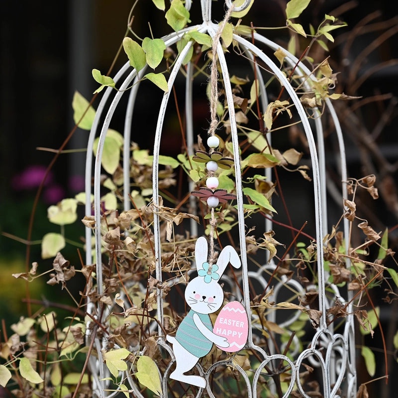 Easter Wooden Rabbit Hanging Ornament Cute Holiday Daily Decoration|Home Decor Ornaments
