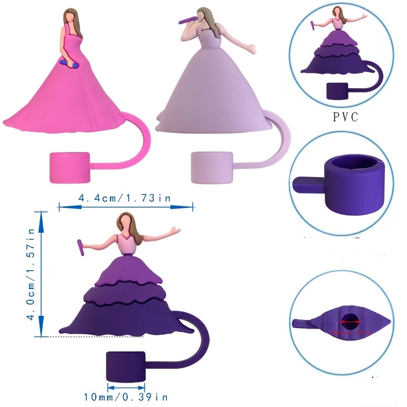 Adorable Human-Shaped PVC Straw Cap - 1 Piece | Drinkware Accessories