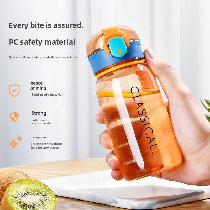 High-Capacity Plastic Sports Water Bottle with Bounce Lid | Sports & Outdoor Accessories