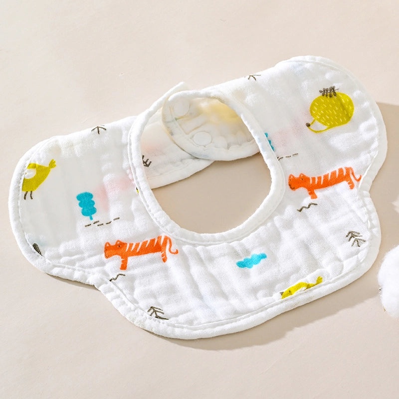 Adorable Cartoon Bear & Elephant Cotton Burp Cloths for Babies|Baby Accessories