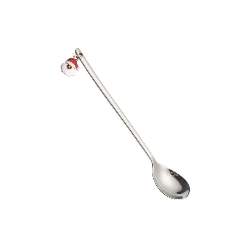 Christmas Stainless Steel Spoon Cute Solid Color 1 Piece | Kitchen & Dining Accessories