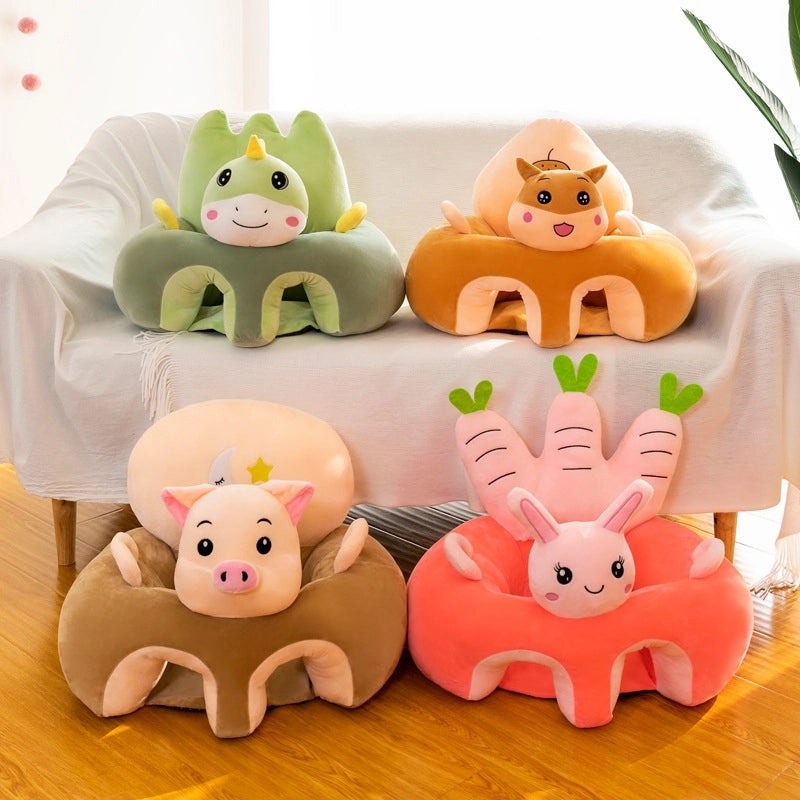 Cartoon Plush Baby Learning Sofa Chair Soft Children's Lazy Seat Comfortable Baby Gift|Baby & Kids Furniture