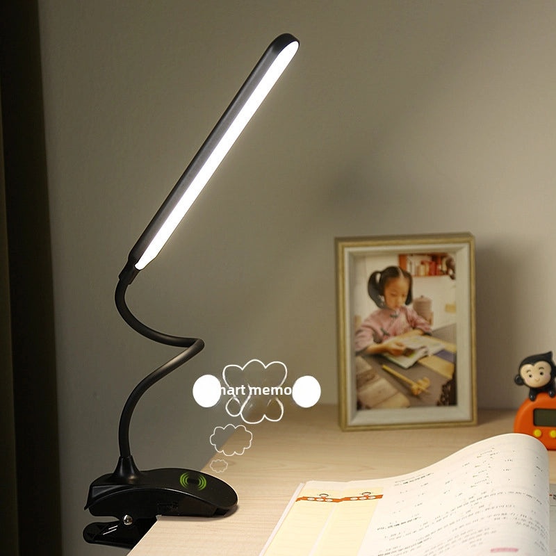 Rechargeable LED Clip-on Desk Lamp Eye Protection Small Table Lamp for Students Reading Dorm Bedside Light | Home & Office Lighting