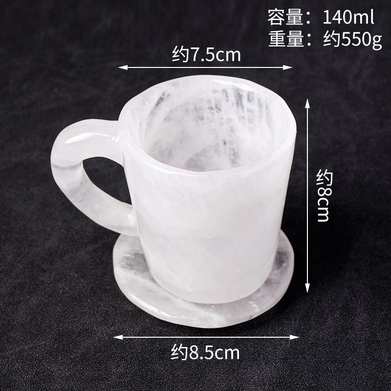 Women's Classic Crystal Teacup For Home Decor Pink White Heart Shaped