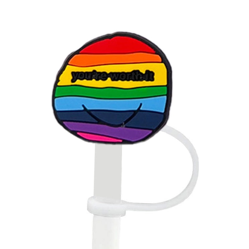 Silicone Letter Straw Mouthpiece 1 Piece Soft Cute Reusable Drink Accessory|Drinkware & Bar Accessories