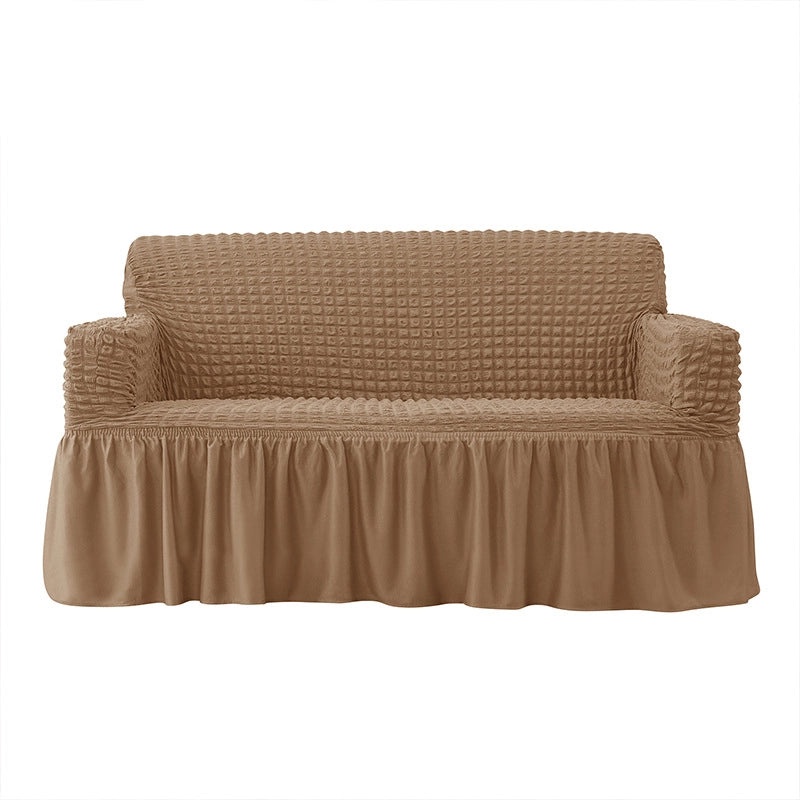 Elastic Full-Cover Sofa Slipcover with Bubble Grid Pattern | Home Decor & Sofa Accessories