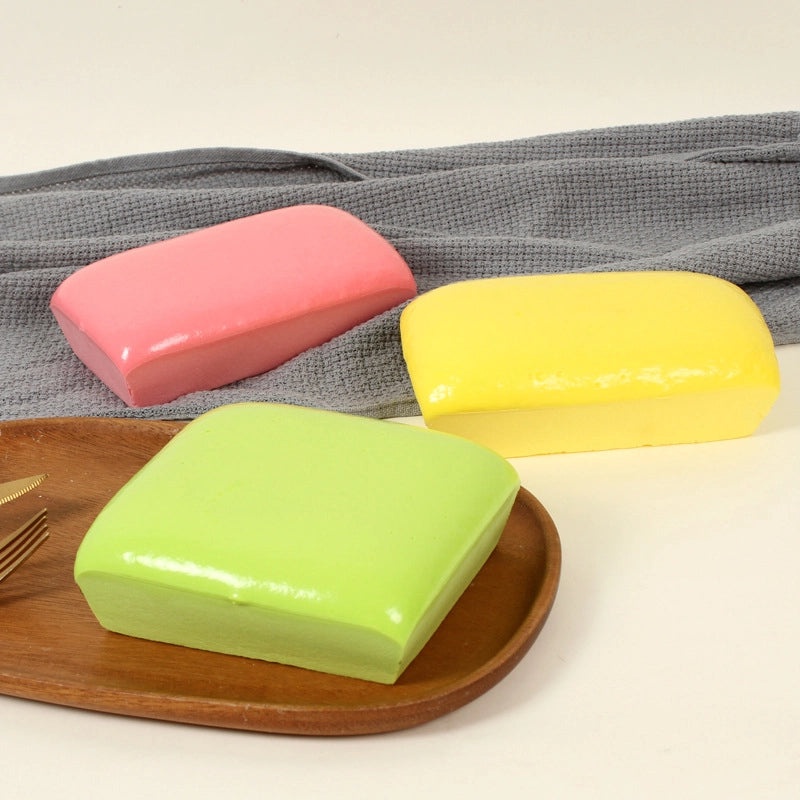 PU Slow Rebound Simulation Sticky Bread Toy Soft Squishy Food Model Stress Relief|Squishy Toys & Stress Relievers