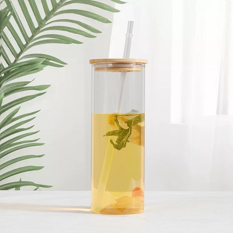 Mason Cup with Bamboo Lid and Straw|Outdoor Drinkware