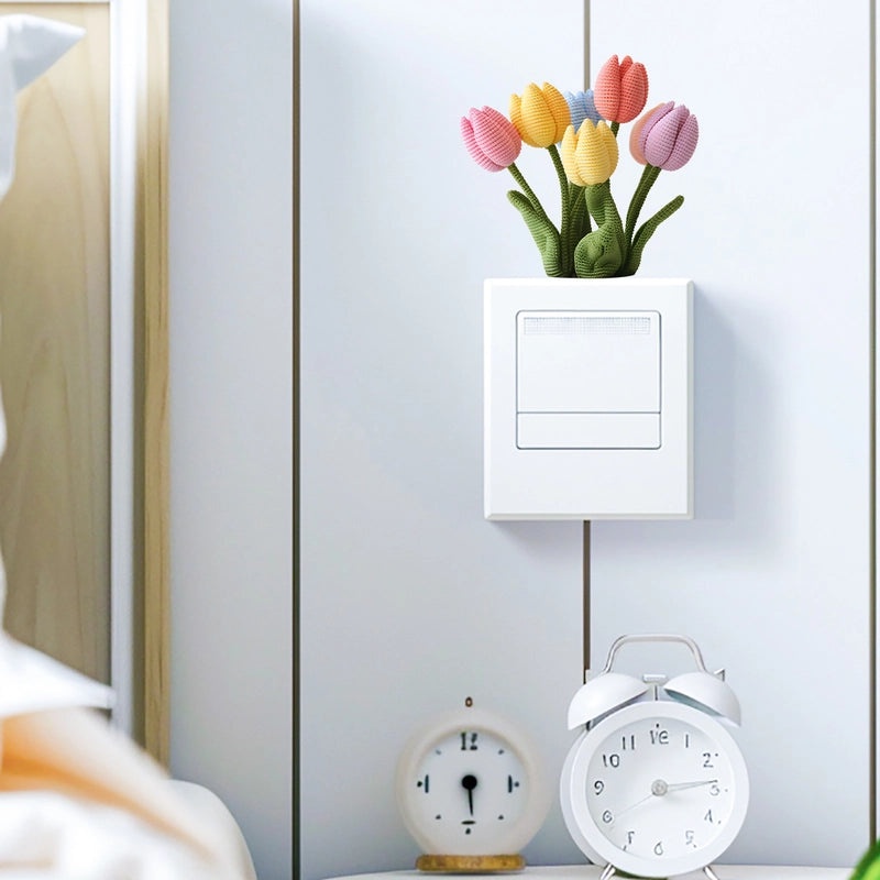 Pastoral Floral PVC Wall Switch Sticker Decorative Wall Art | Home Decor & Wall Stickers