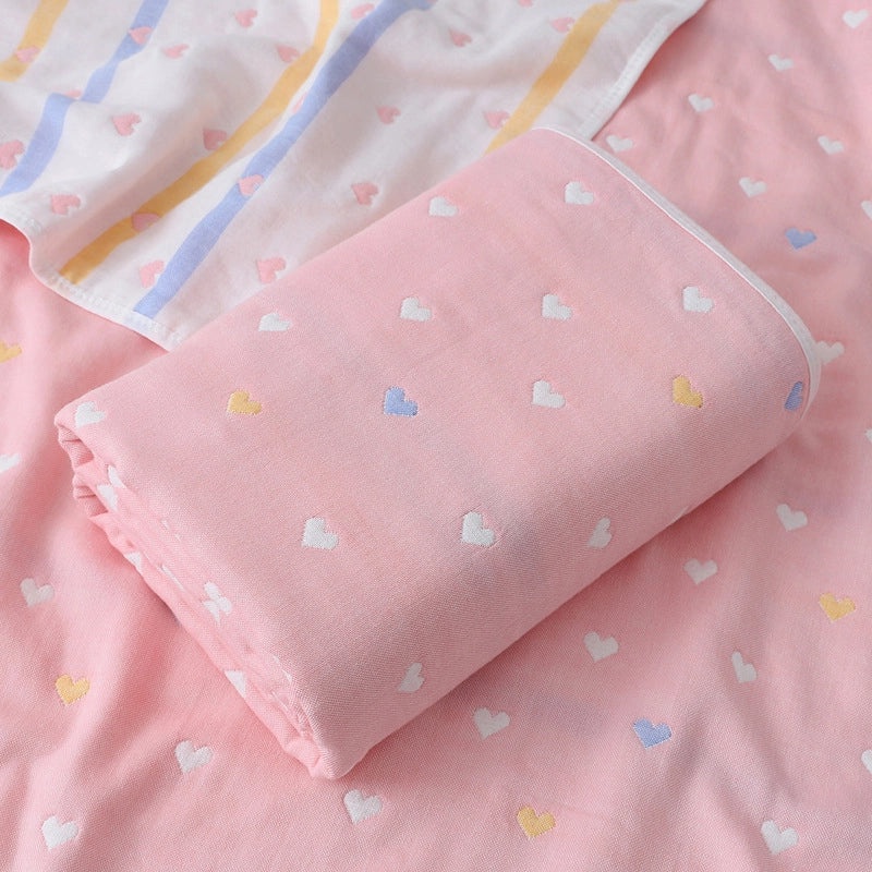Soft Cotton Gauze Baby Bath Towel 110x110cm Wrap Jacquard Quilt Spring Summer|Baby Bath Towels & Quilts