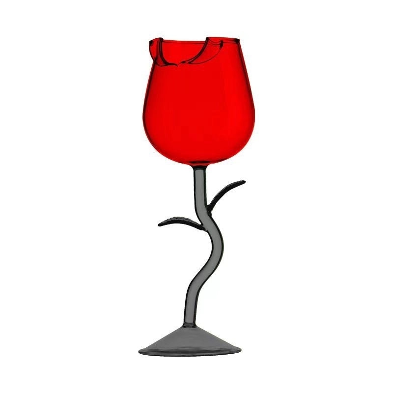 Elegant Botanical Glass Wine Cup 1 Piece | Drinkware & Bar Accessories
