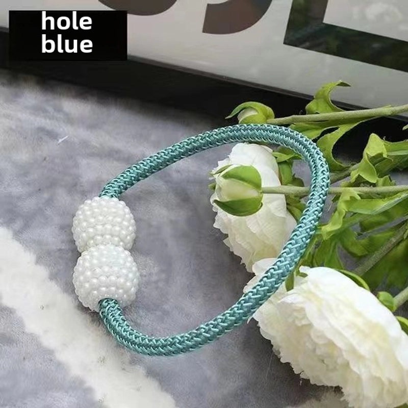 Curtain Tiebacks Magnetic Pearl Rope Set|Home Decor Curtains Accessories