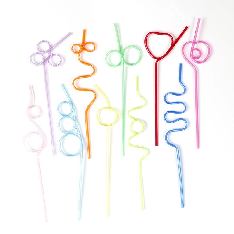Reusable Curved PETG Art Straw | Eco-Friendly Drink Accessories
