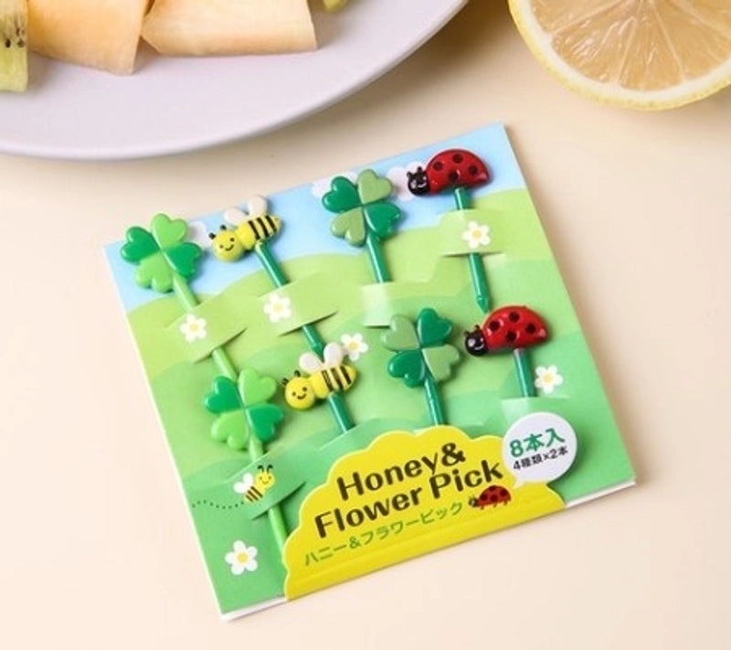 Cute Cartoon Plastic Fruit Forks Set for Kids|Kitchen & Dining Accessories