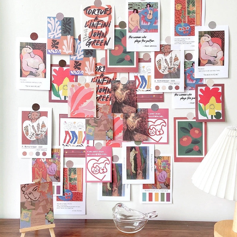 Vintage Style Oil Painting Landscape Paper Wall Decal | Home Decor