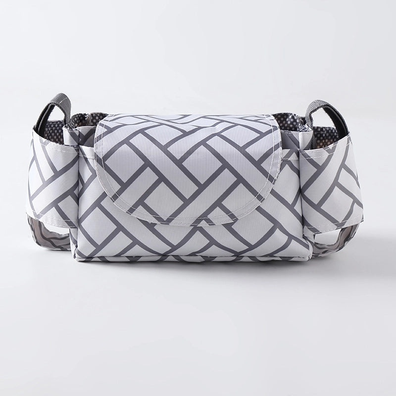 Multi-Function Baby Stroller Storage Bag with Feeder and Water Cup Holders|Baby Stroller Accessories