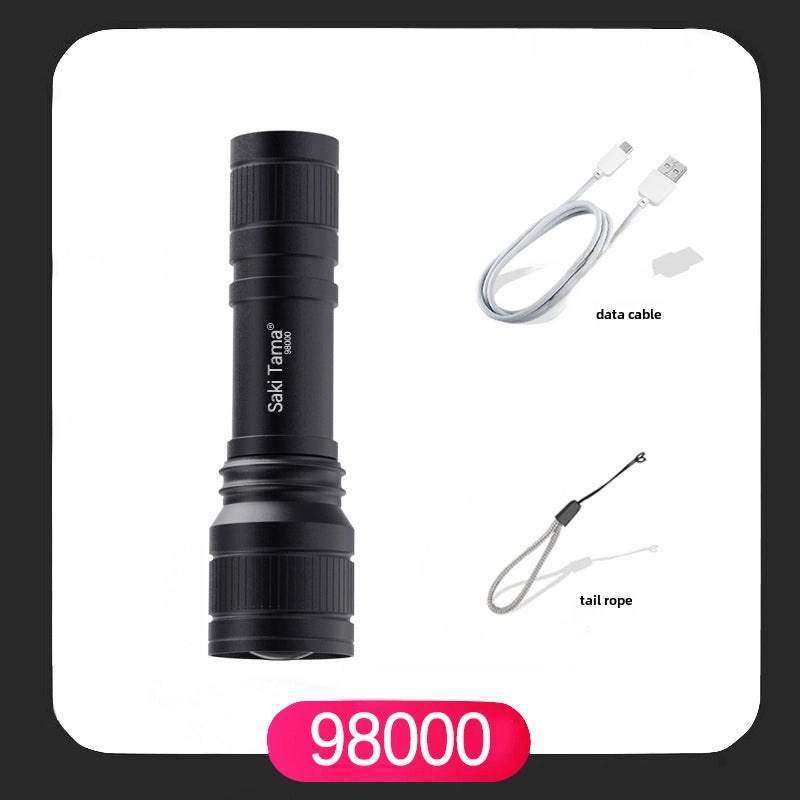 USB Rechargeable Mini LED Flashlight Strong Light Portable Multifunctional Work Light for Students Gift | Electronics Accessories