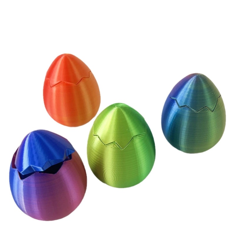 Multicolor Gradient Egg Shaped PLA Toy | Educational Toys & Collectibles