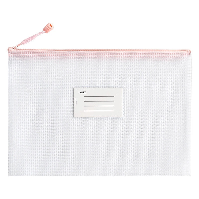 2 Pieces A4 Transparent Waterproof PVC Zipper Storage Bags for Student Subject Organization|Stationery & Office Supplies