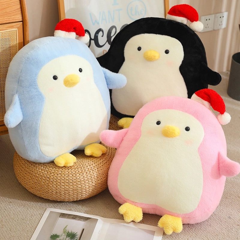 Cute Penguin Plush Toy with Christmas Hat | Holiday Gifts & Plush Toys