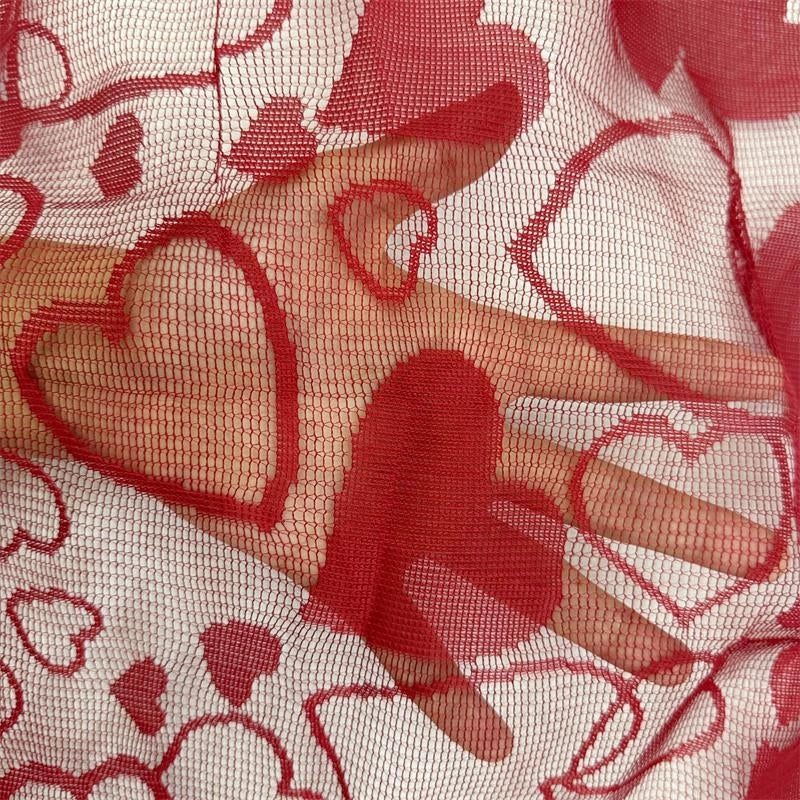 Romantic Heart-Shaped Solid Color Polyester Tablecloth for Valentine’s Day Casual Elegance | Home Decor Table Linens