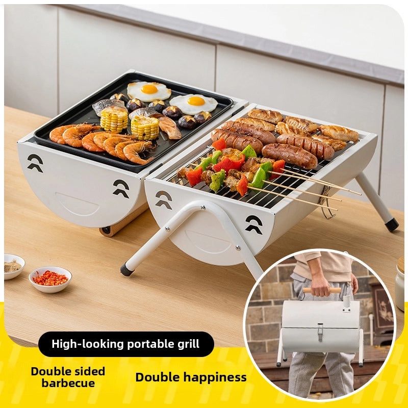 Portable Folding Charcoal Grill for Outdoor Backyard Camping | Outdoor Cooking Equipment